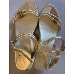 Stuart Weitzman gold sandals